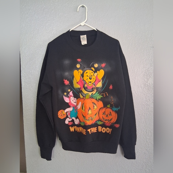 Vintage The Disney Store  Halloween Winnie the Boo Pooh Sweatshirt S/M - Picture 1 of 6
